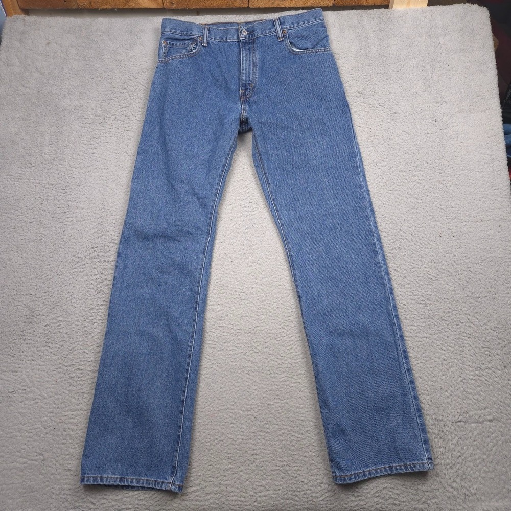 Levi's 517 Boot Cut Jeans Men 34x34 Light Wash Blue 100% Cotton Denim